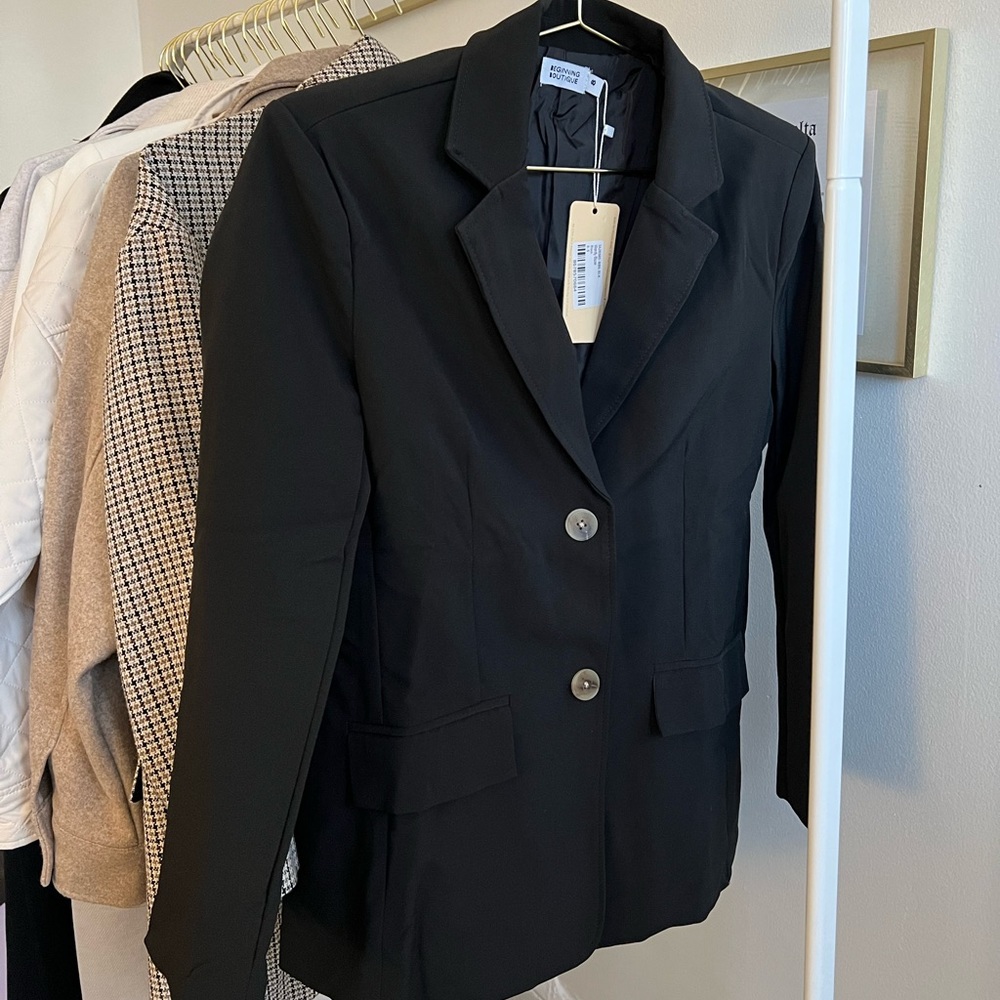 Black Beginning Boutique Oversized Blazer